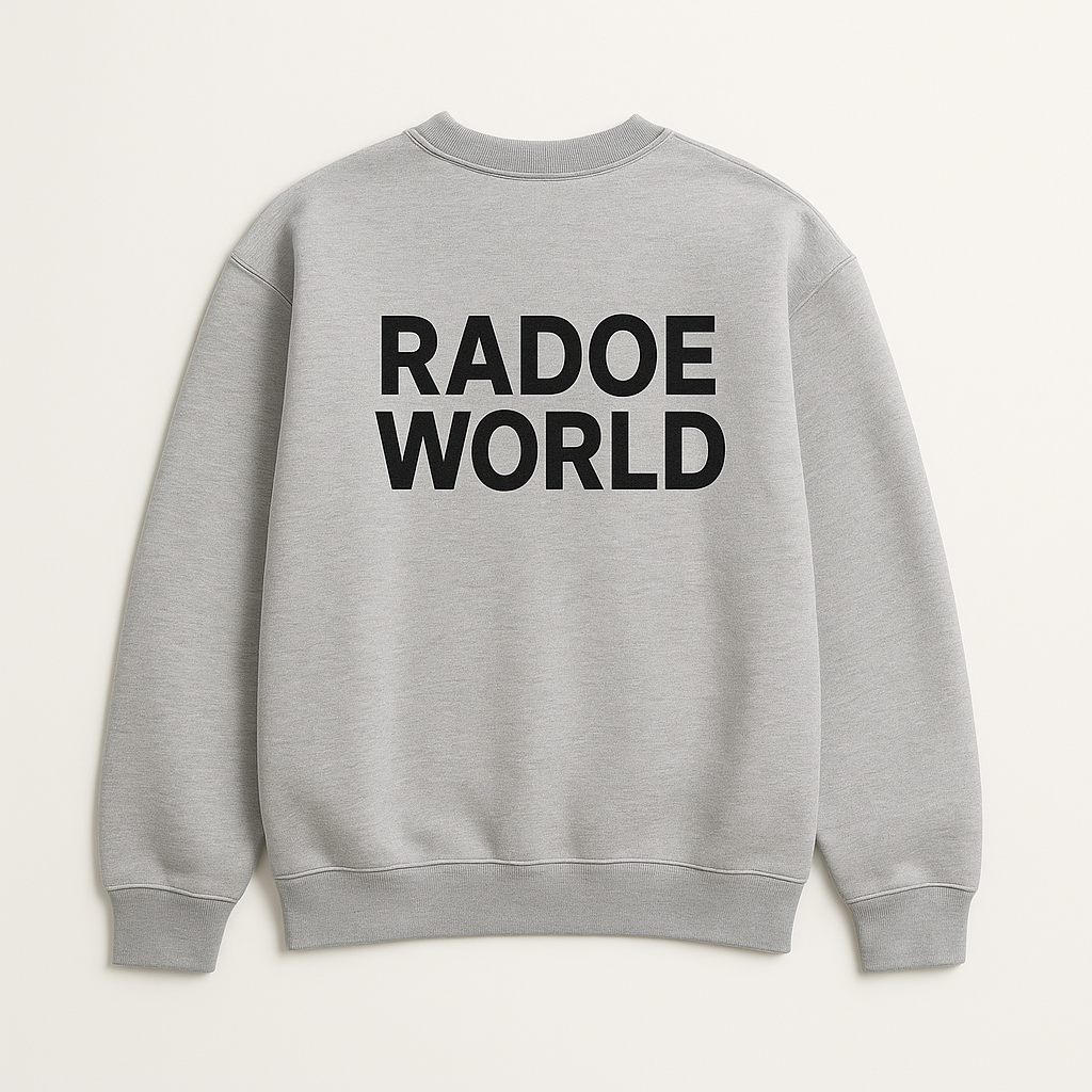 Sweat Radoe World – Logo Dos Gris