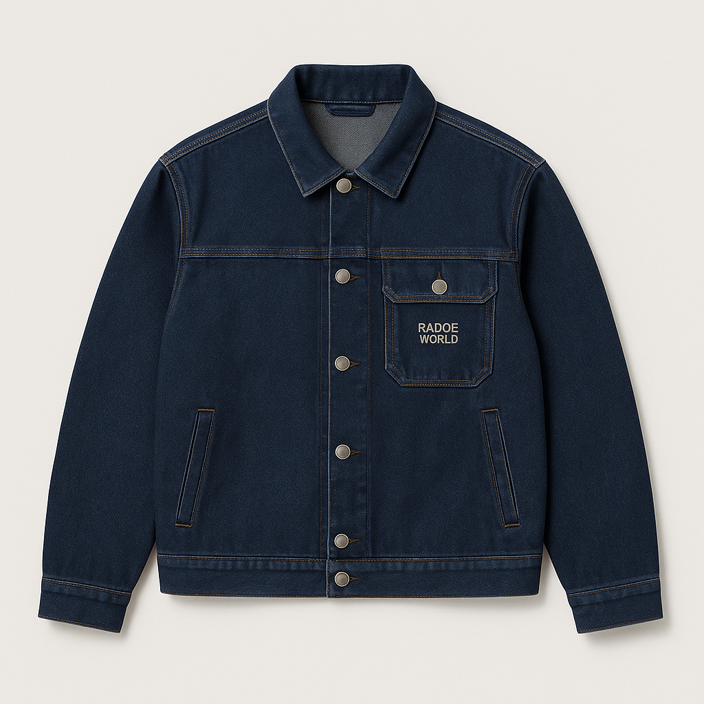 Veste Radoe World – Denim Oversize Bleu Foncé
